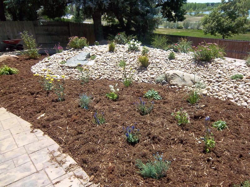 Mulch used in landscaping